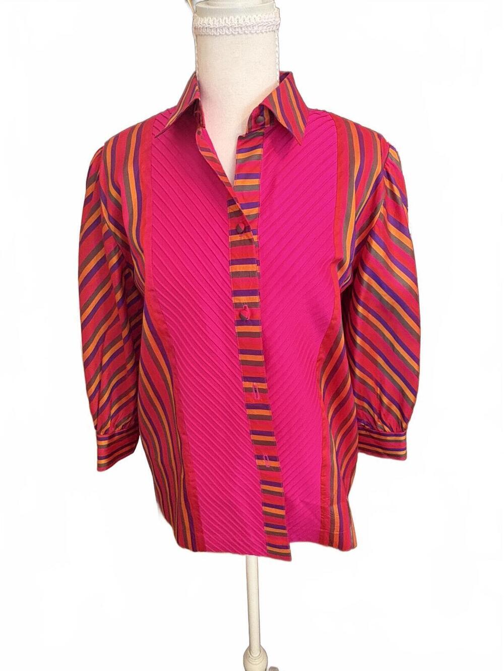 80's kenzo inspired dopamine dressing retro  blouse